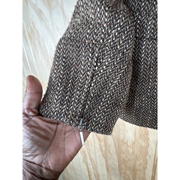 Lafayette 148 New York Wool Blend Tweed Zip Front Jacket Size 6 Luxury Outerwear - Picture 8 of 12